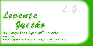 levente gyetko business card